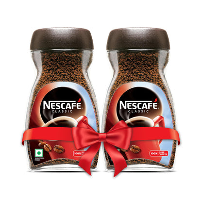 NESCAFE Classic Instant Coffee Powder | Great start to your morning | 100% Pure Coffee | 380g (2 units x 190g) Jar