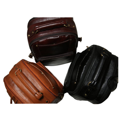 HYATT Leather Accessories 18 Inch Leather Laptop Backpacks Bag For Men- image 3