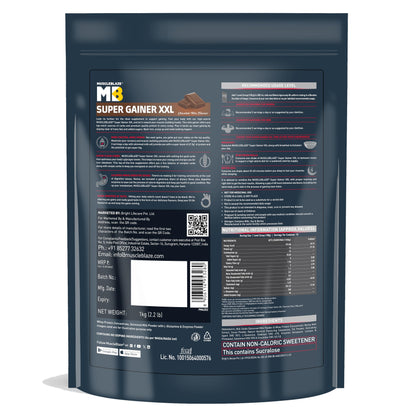 MuscleBlaze Super Gainer Xxl Powder (Chocolate Bliss,1 Kg / 2.2Lbs,10 S- image 7