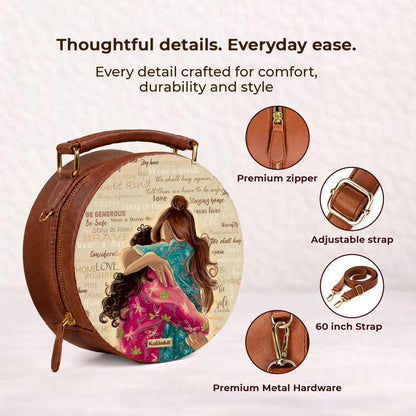 Kalankit Rakhi Gift Hamper For Sister | Rakhi Gift For Girls, Sling Bag For Women, Birthday Gifts For Women, Round Box Sling Bags For Woman | Crossbody Travel Side Bag, Cute Gifts for Female