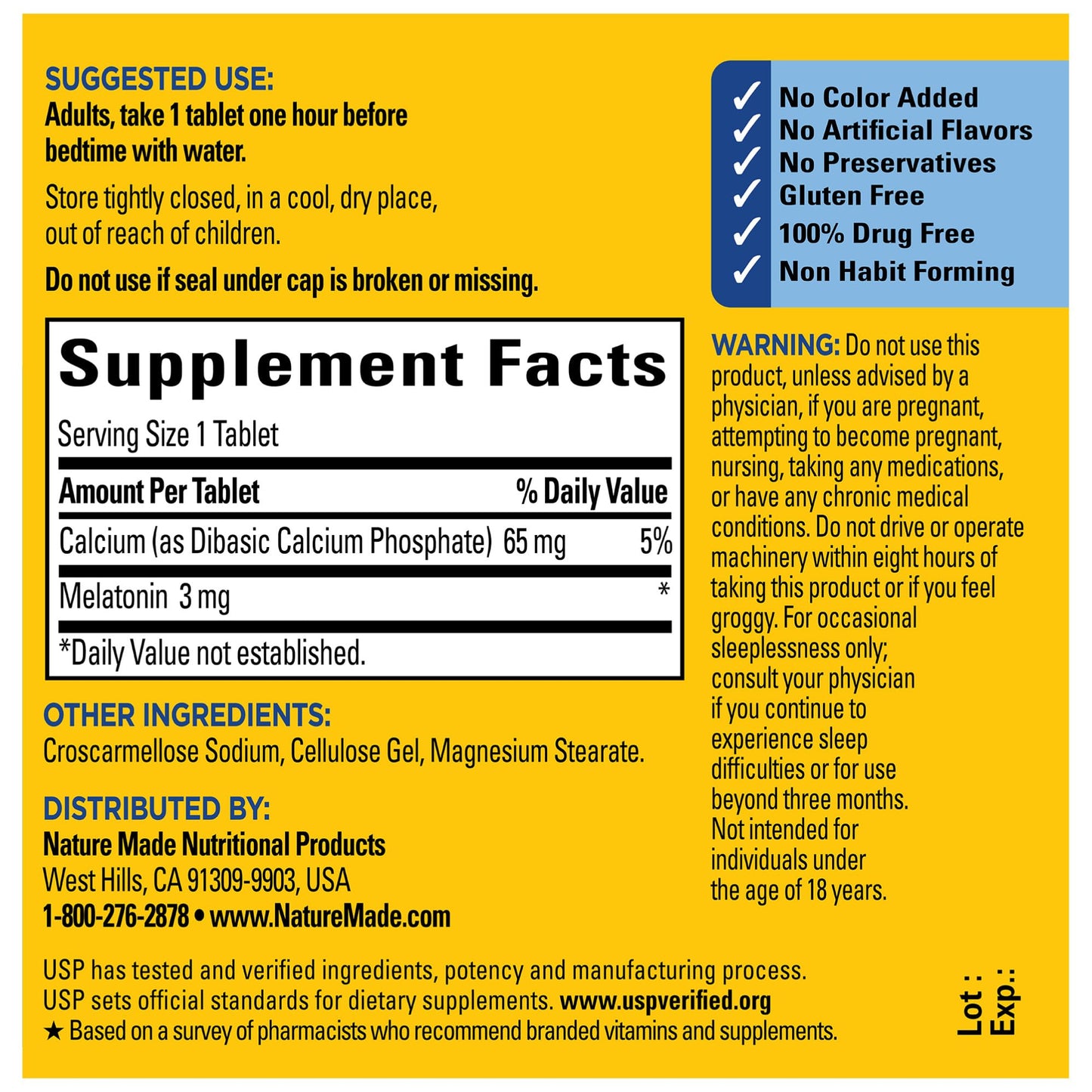 Nature Made Melatonin 3mg 120 Tablets