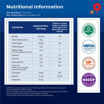 Jiggle Melo SR I 3mg Melatonin Gummies for Sleep I Sustained Release Melatonin | No Added Sugar I Non Habit Forming I Strawberry Flavour I 30 Gummies