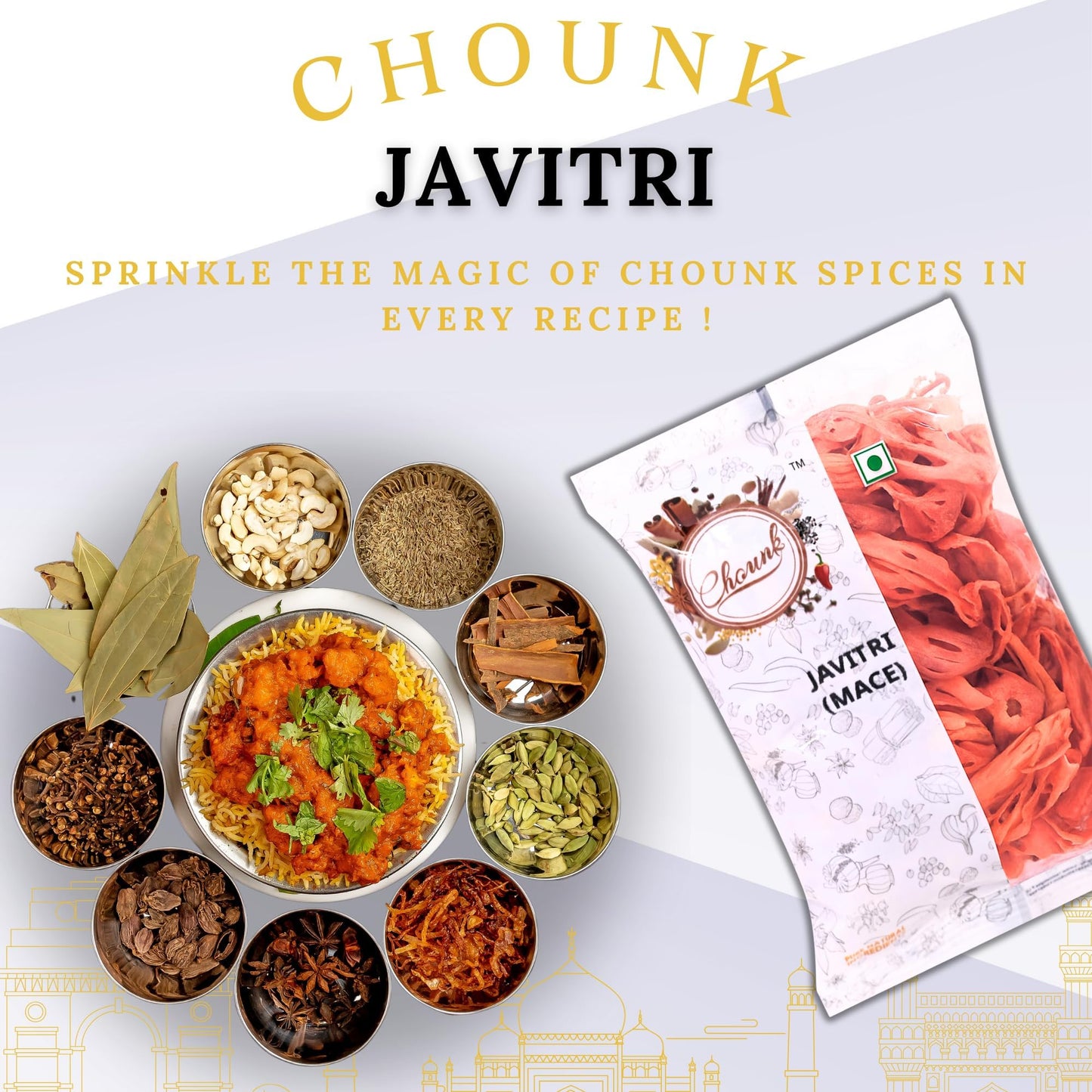 Chounk Spice Javitri 50 Grams | Javitri Spices Whole | Premium Japatri - Whole Spices | Mace Indian Spice
