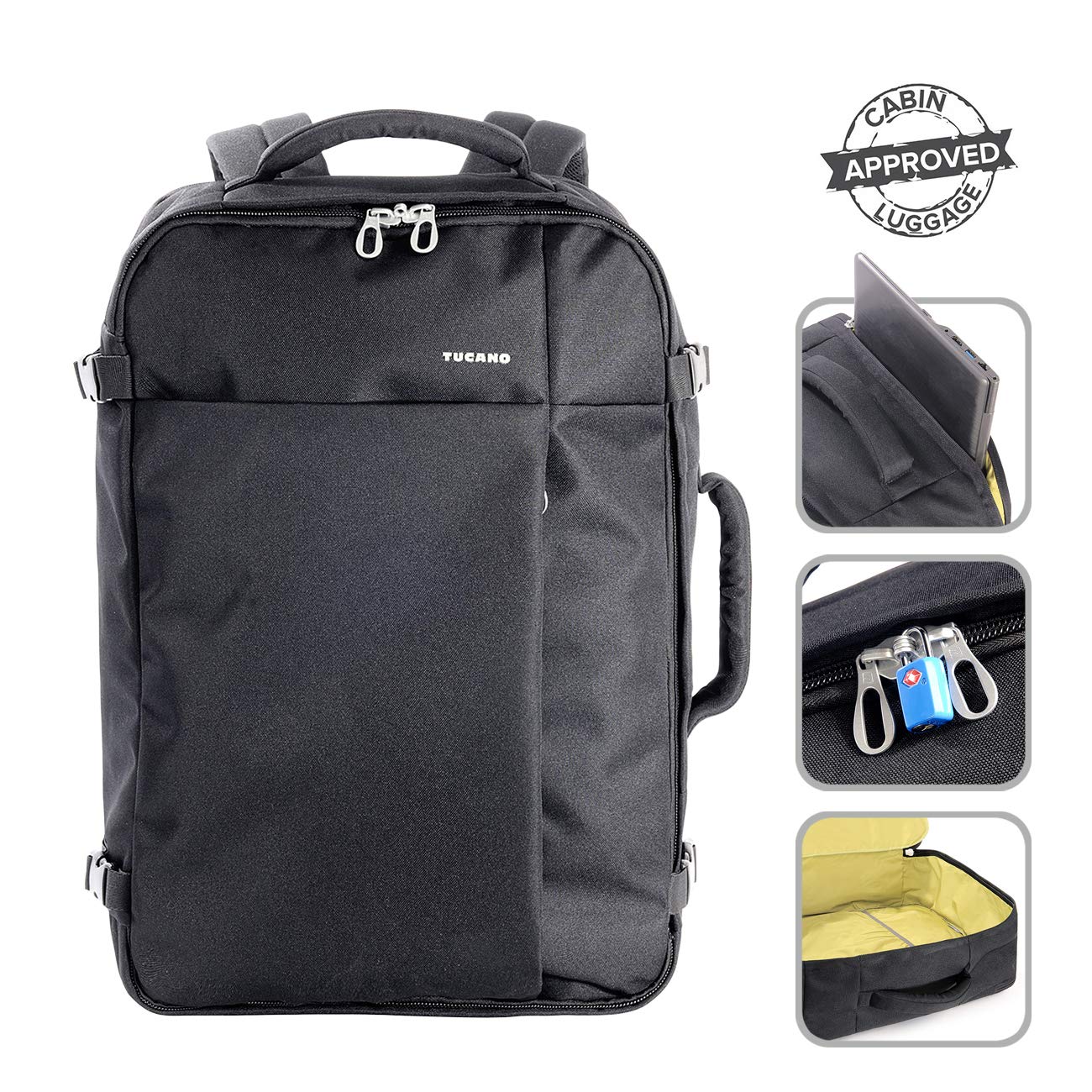 Tucano Italian Brand (35Yrs) Tugo Travel Backpack 38 LTR for Upto 17" N- image 8