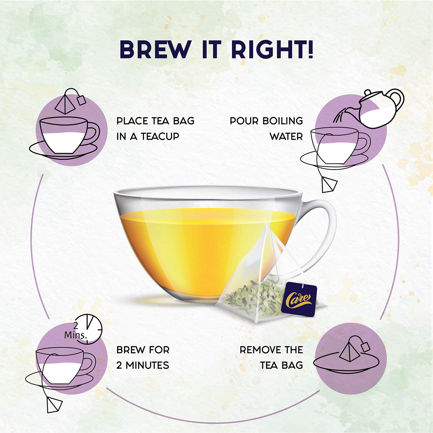 CARE Turmeric Moringa Matcha Herbal Green Tea Bags, 15 Bag (Pack of 1) Organic Desi Kahwa with Orange Peels | Whole Loose Leaves Blend | Ayurvedic Indian Kadha for Immunity Boost & Detoxification
