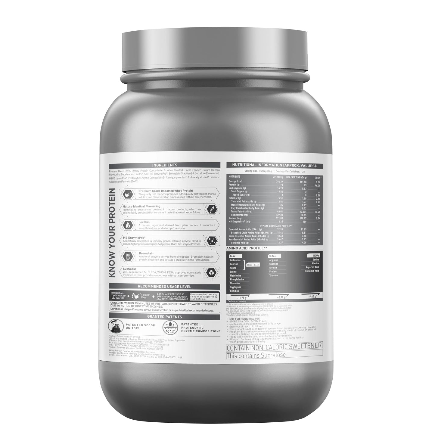 MuscleBlaze Biozyme Performance Whey Protein | Clinically Tested 50% Hi- image 3