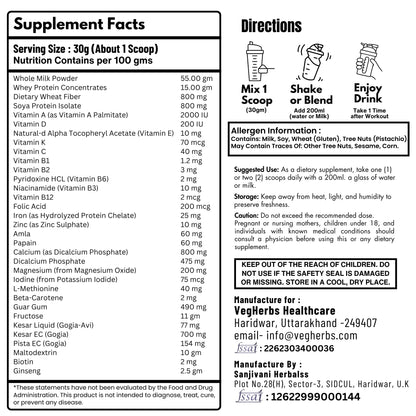 VegHerbs Original Height Veda Supreme Formula Powder 400gm with Double- image 4