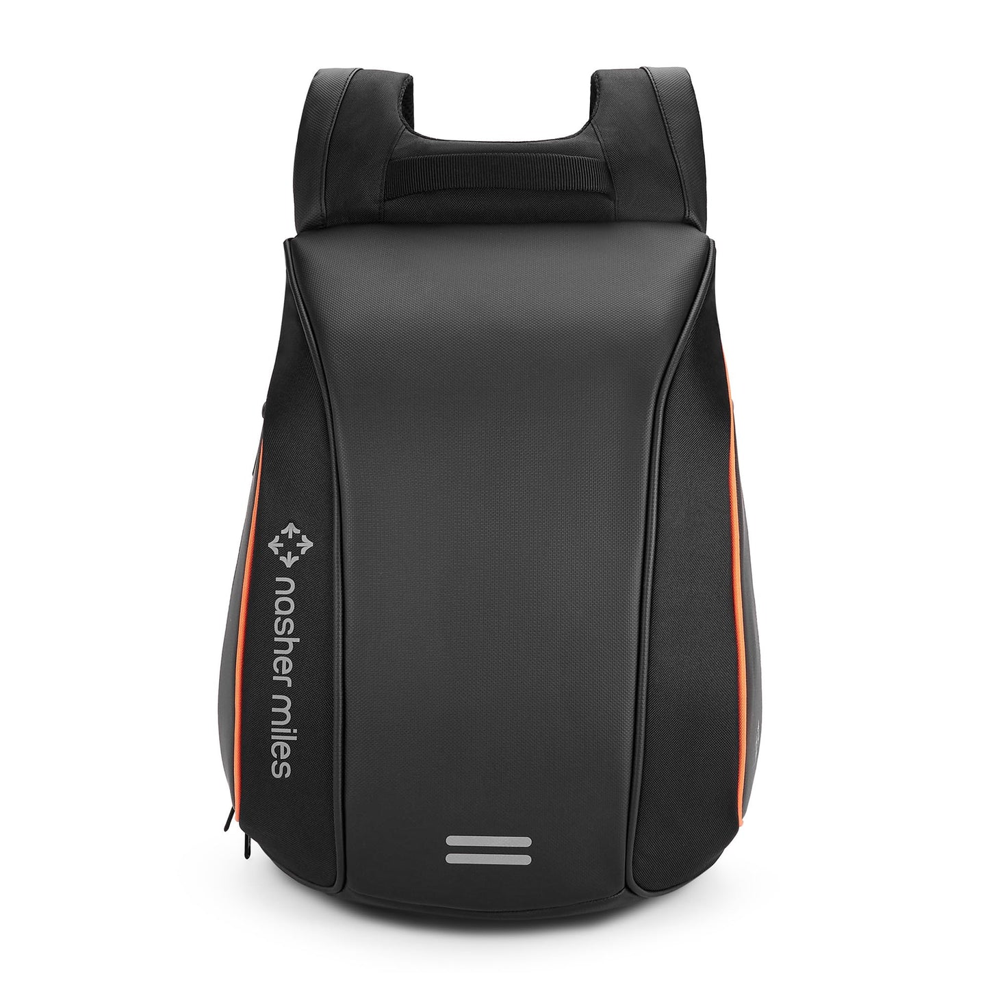 Nasher Miles Monash Premium PVC & Polyester Laptop Backpack 34L | Reflective Rider Backpack | Ideal for Travel, Office | Men, Women (Black)