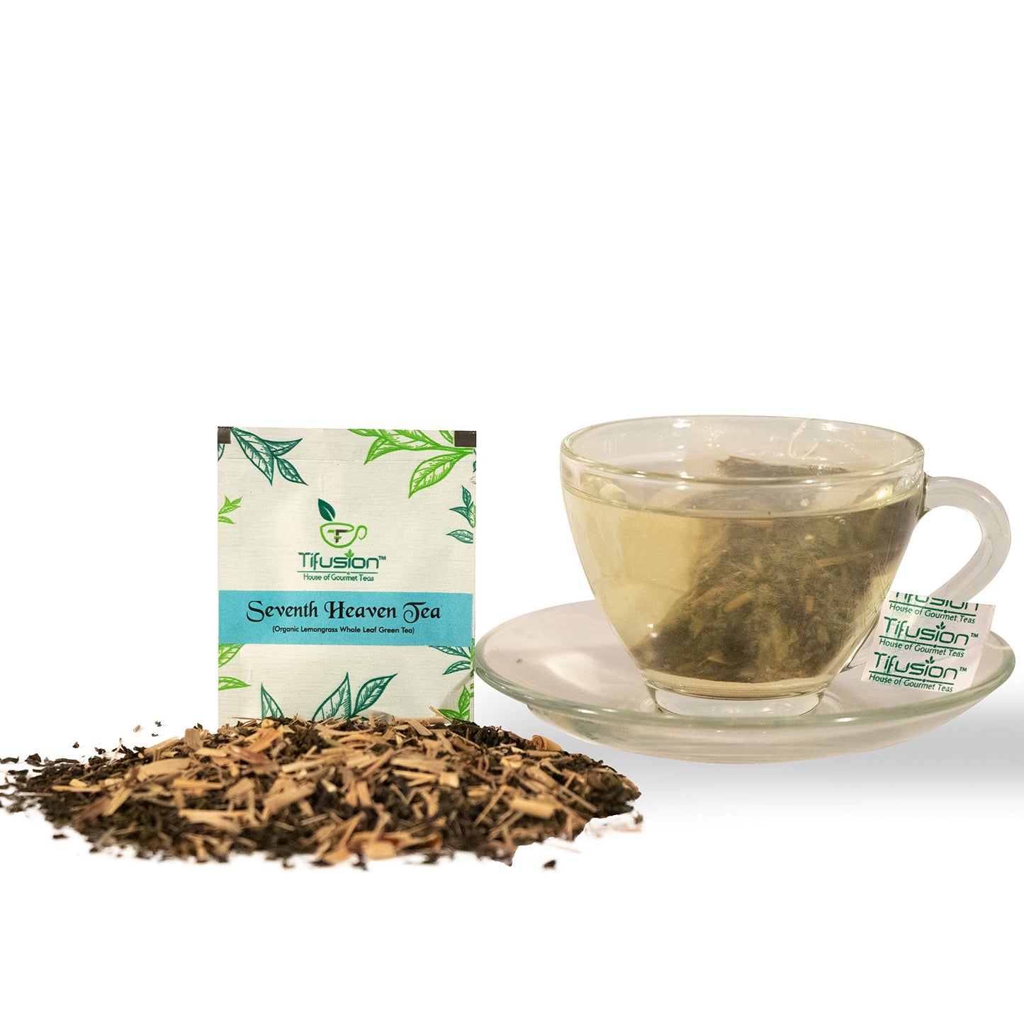 Tifusion Lemongrass Organic Green Tea for Boosting Metabolism & Immunity | Detox Tea for Stress Relief | Whole Leaf Loose Herbal Tea | 20 Tea Bags 20 Serving Cups