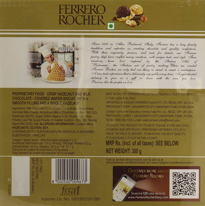 Ferrero Rocher (Pack of 24 Pieces), 300grams with 2 Pcs Diwali Special Handmade DIYAS