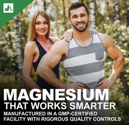 Forest Harvest Magnesium Glycinate | High Absorption Formula for Muscle Function, Relaxation & Nerve Health | 120 Vegetarian Capsules