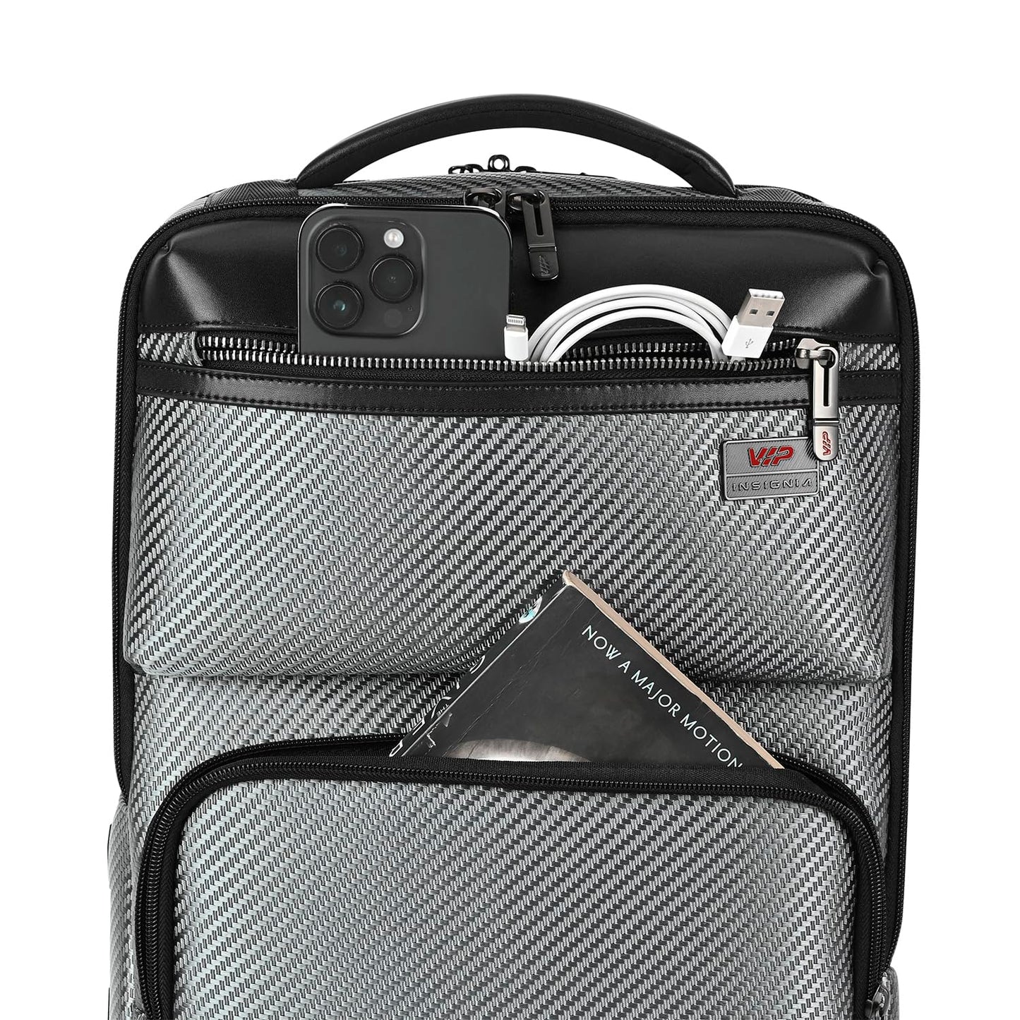 VIP Urban 17 Inch Compatible Laptop Backpack 25L + 5L Expandable | Water-Resistant with USB Charging Port | Padded Laptop Sleeve, 2 Compartments | Office & Travel Backpack for Men & Women (Mesh Grey)