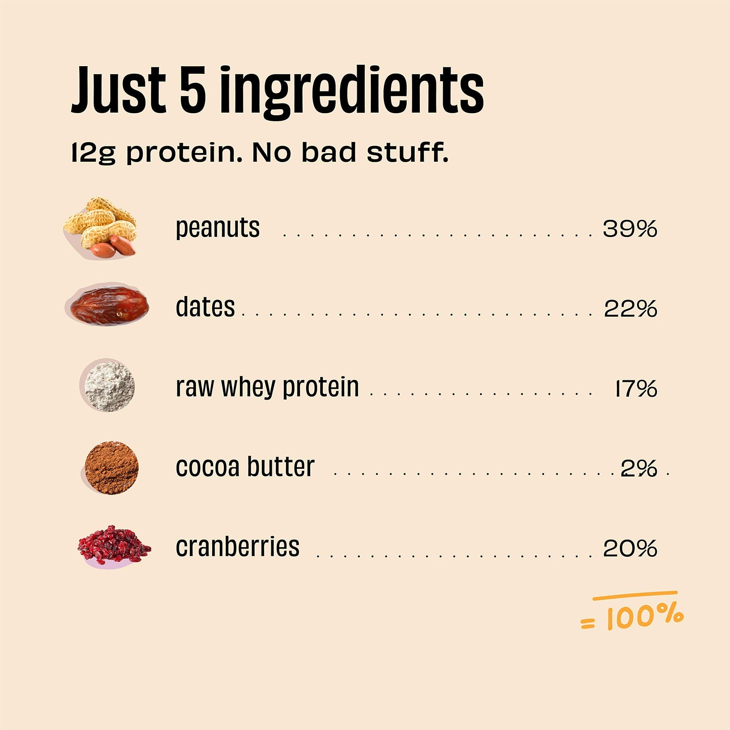 The Whole Truth - Protein Bars | Peanut Butter | Pack of 6 x 52g each |- image 2