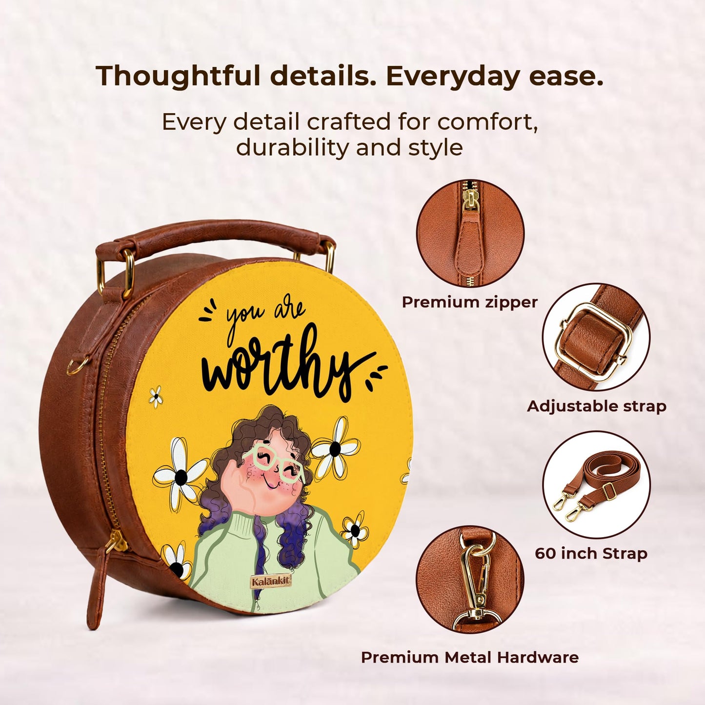 Kalankit Rakhi Gift For Sister | Side Sling Purse For Girls, Sling Bag For Women, Travel Crossbody Bags, Stylish Cross Sling Bags for Woman | Rakshabandhan Gift, Gifts For Sister On Rakhi