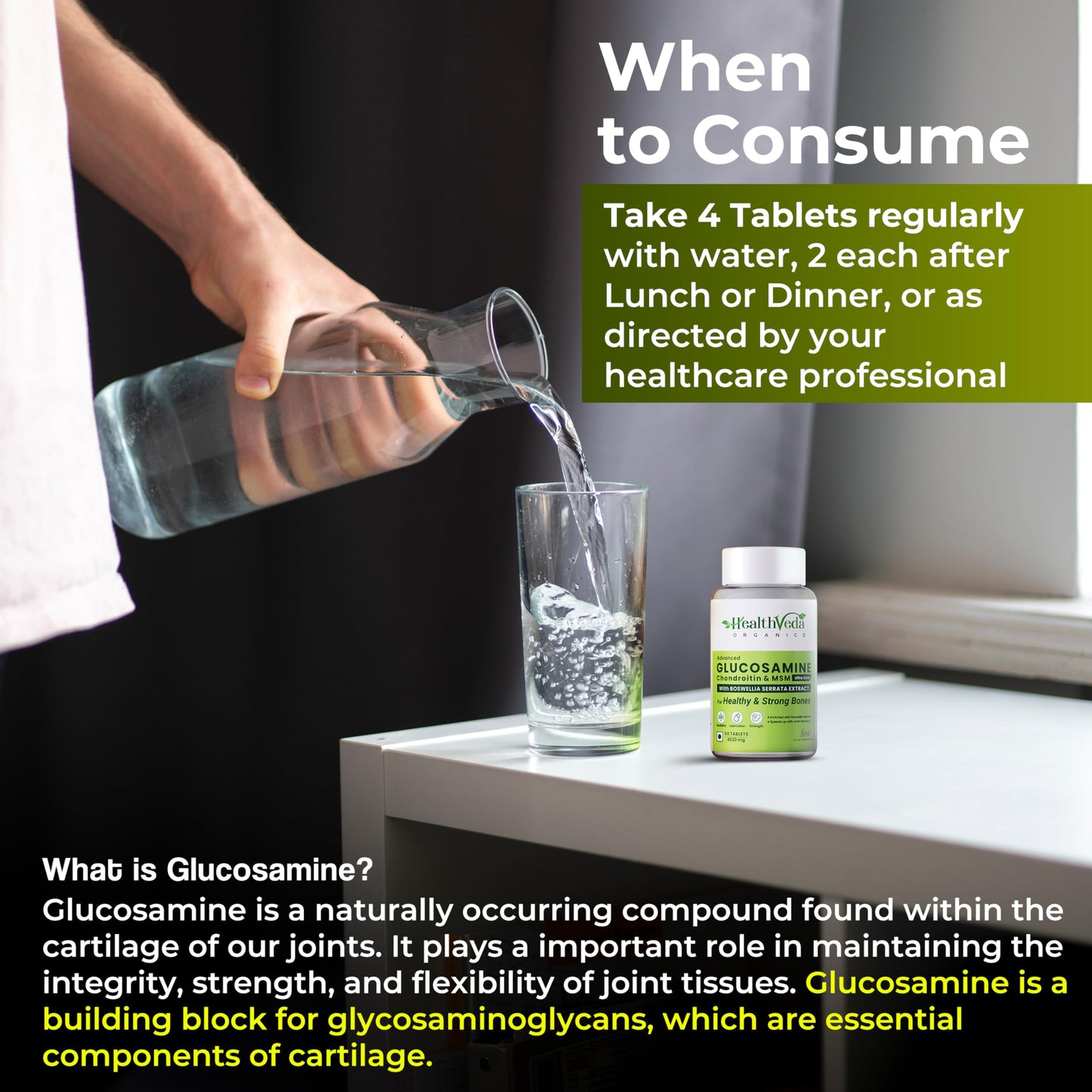 HEALTH VEDA ORGANICS PRIVATE LIMITED Plant Based Glucosamine Chondroiti- image 4