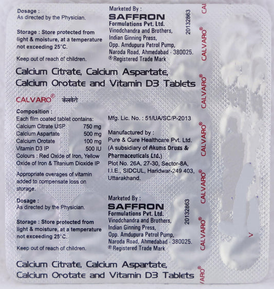 Calvaro Tablets - Strip of 15 Tablets