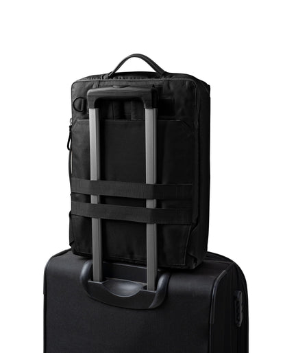 DailyObjects PET Space Black Meridian Convertible Briefpack (Backpack + Briefcase) (16L)| 100% Recycled | Fits Laptop Upto 16" | Lightweight Shoulder Backpack | Multiutility Bag with Trolley Sleeve