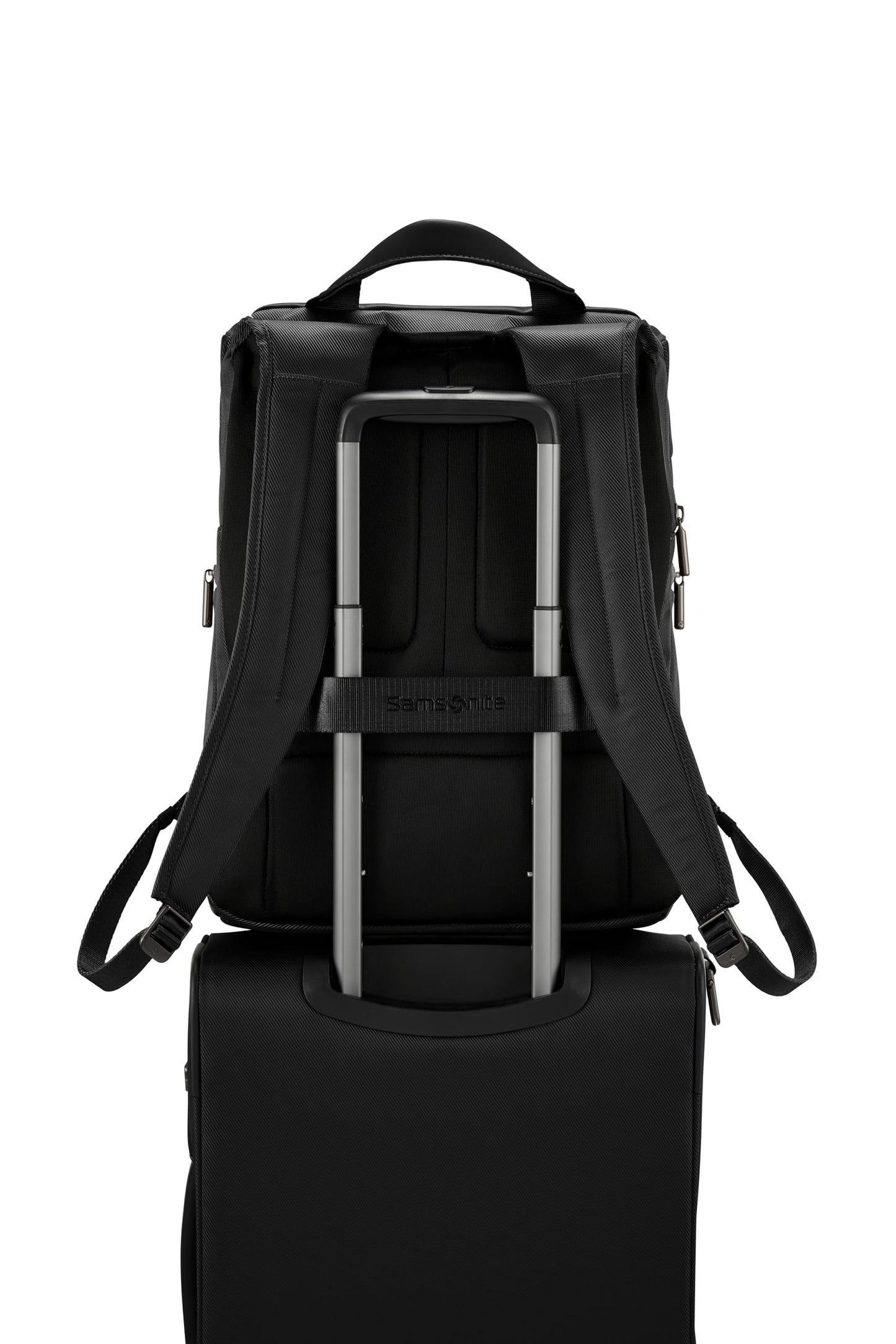 Samsonite Holborn 15.6 inch Laptop Compatibility with 9.7 inch Tablet Pocket Polyester Slim Backpack for Office in, Black