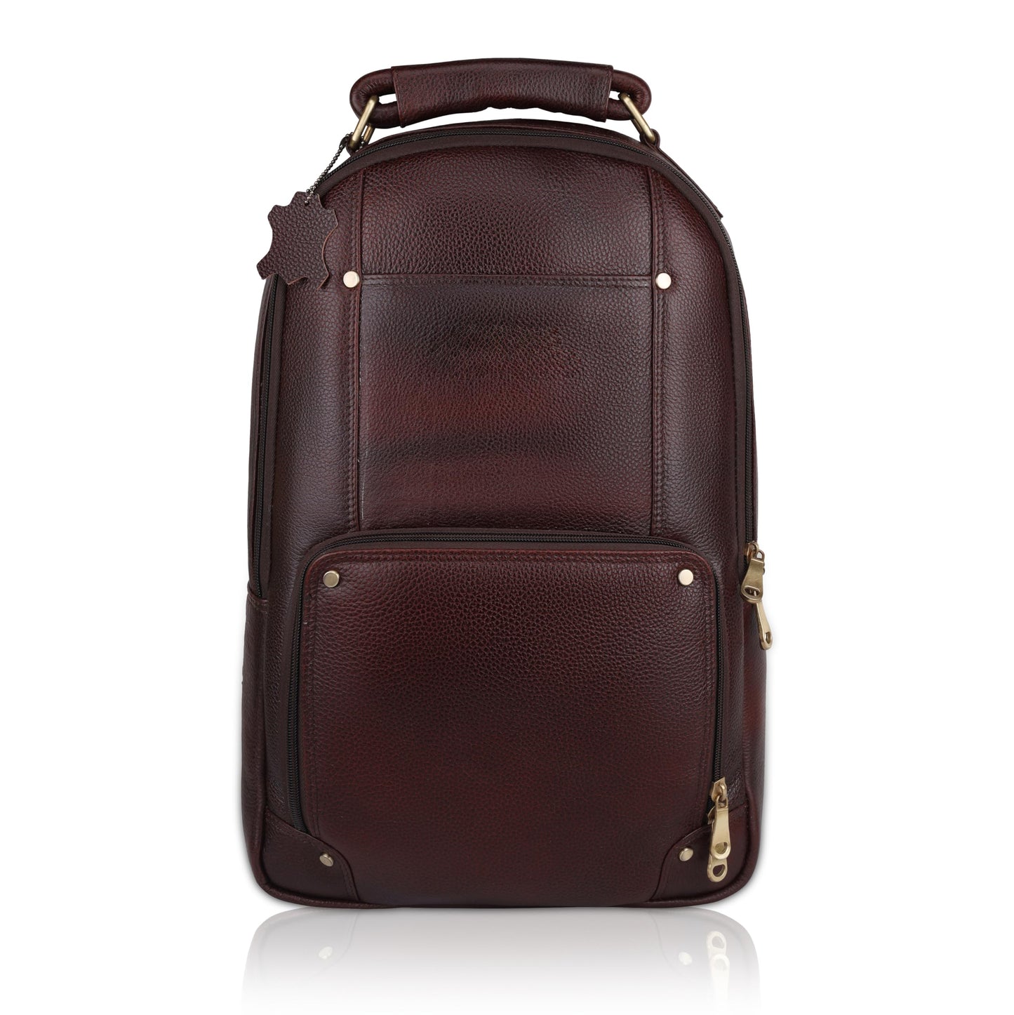 DORPER MONEY HILL Genuine Leather Backpack laptop Bag Stylish Durable Office Use Professional Bag for Men Women (ELITE BROWN, Leather)