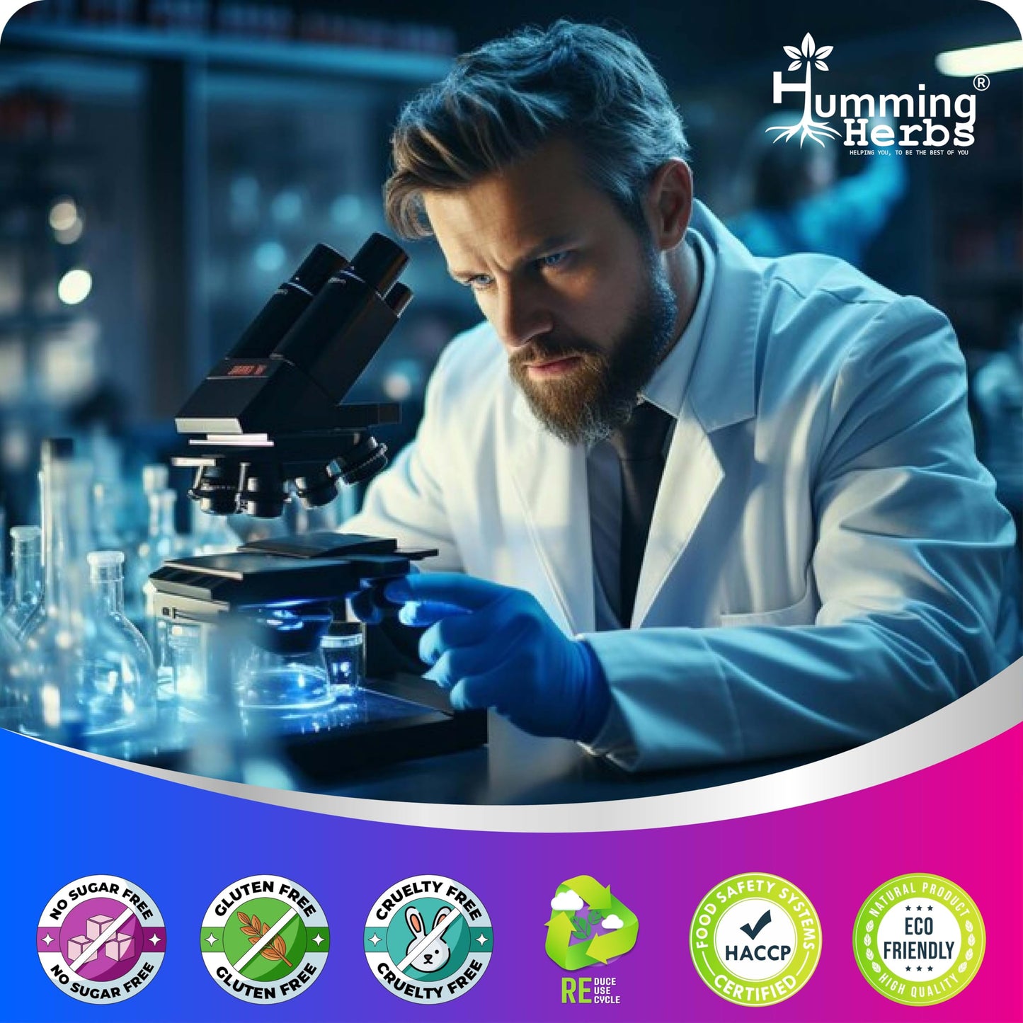 Humming Herbs Quercetin with Resveratrol Capsules | 2-in-1 Formula | 10,000 mg Potency | Supports Immune Health, Respiratory Function & Anti-Inflammatory Benefits | Vegan, 90 Capsules