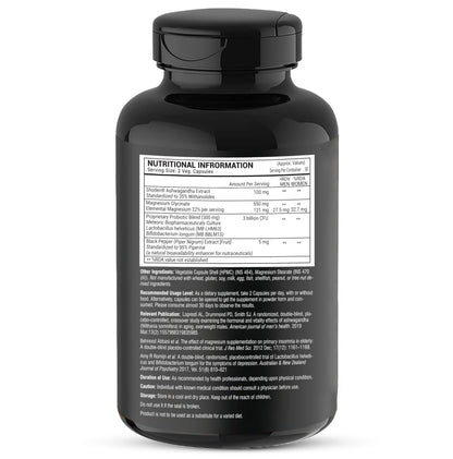 GREENDORSE Premium Shoden Ashwagandha 35% Withanolides with High grade Magnesium Glycinate & Probiotics- Calm & Relax™| For Stress Support, Calm & Relax Mind, Muscle recovery, Vitality Support - 60 Veg Capsules