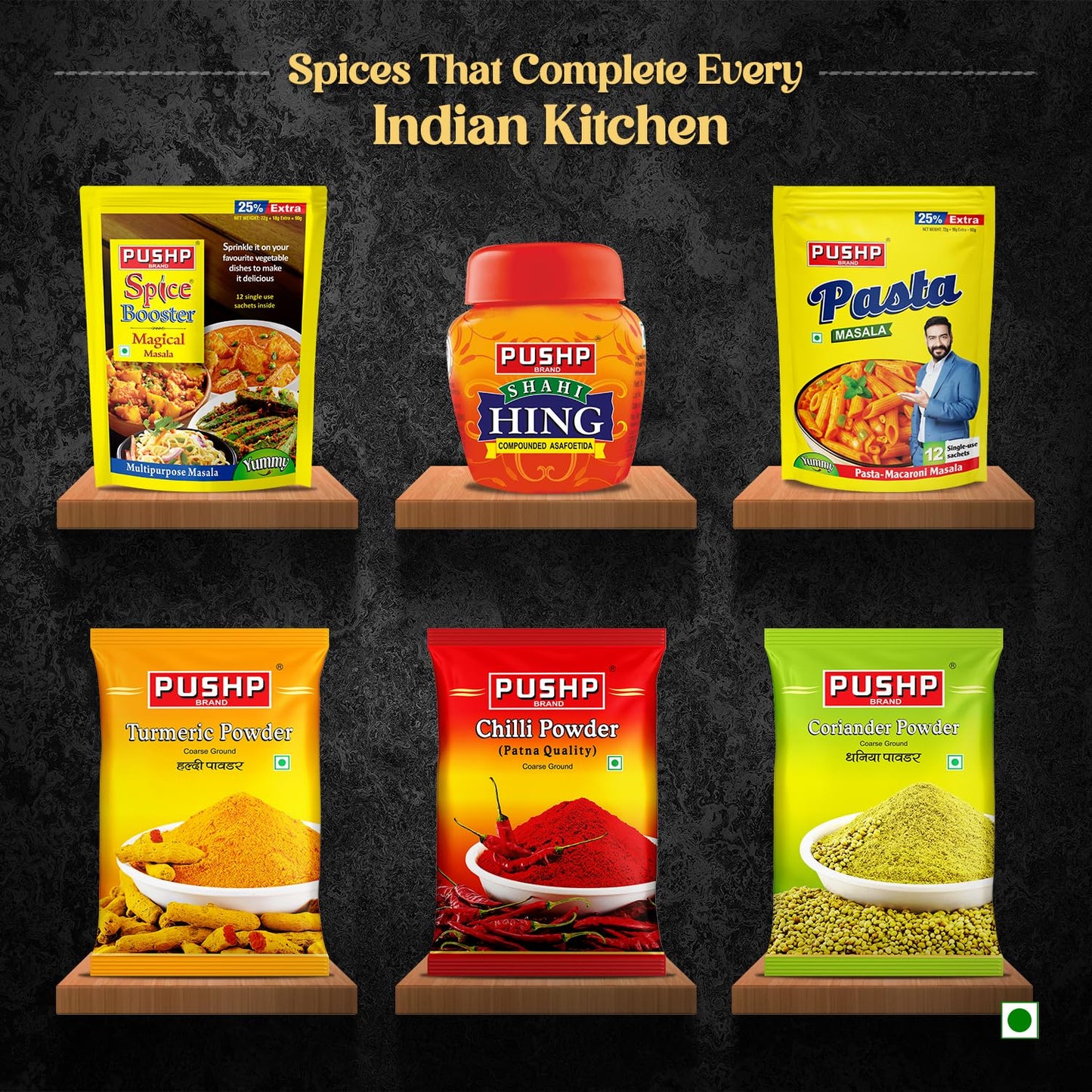 Pushp Brand Jal Jeera Powder (Masala) 100 g BOX | Pack of 1 | Instant Drink Mix Masala for Refreshing Summer Drink & Chat, Mint & Cumin Blend, No Artificial Colours | Hygienically Packed |