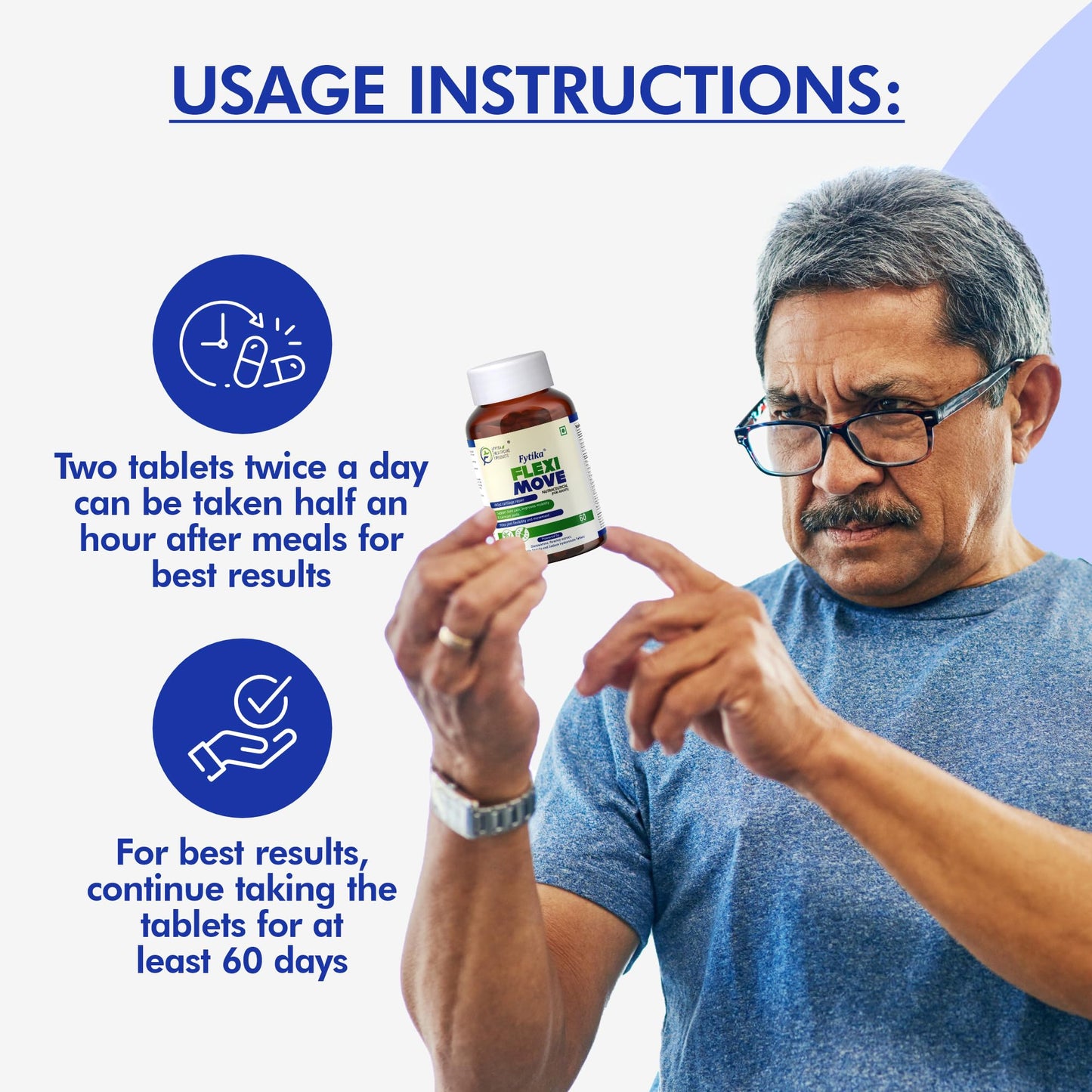 FYTIKA HEALTHCARE PRODUCTS Flexi Move Tablets | Glucosamine, Rosehip Po- image 5