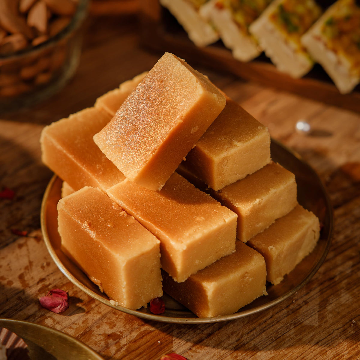 ASHA SWEET CENTER Handcrafted Mysore Pak (500G) | Made With Pure Desi Ghee | Melts In Mouth | Special Indian Mithai | Delicious & Healthy Exclusive Sweets Gift Box | Traditional Taste of Mysuru