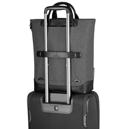 Victorinox Architecture Urban 2.0 2-Way Carry Tote/Backpack with 15" Laptop and Tablet Pocket, Melange Grey (611957), M