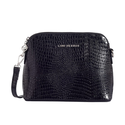Lino Perros Women's Sling Bag (CROCOBLACK)