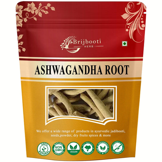 BIRJU MAHAVIR Ashwagandha Root Withania Somnifera (100 G),Natural (Bmkb-300)