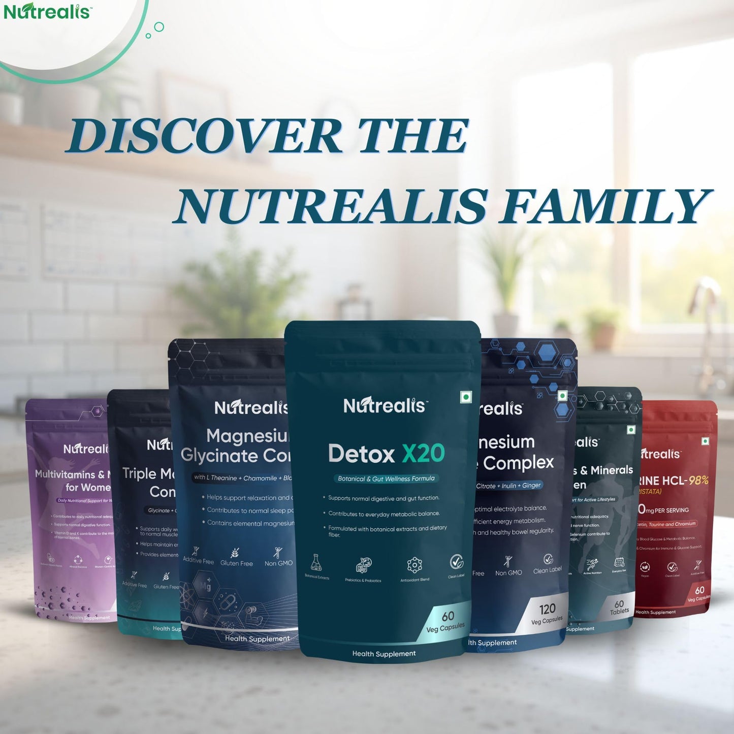 Nutrealis Liver Detox Supplement with Milk Thistle, Amla, Probiotics & Prebiotics (60 Veg Capsules) | Liver Gut & Lung Detox Support | Herbal Liver Cleanse Capsules for Men & Women