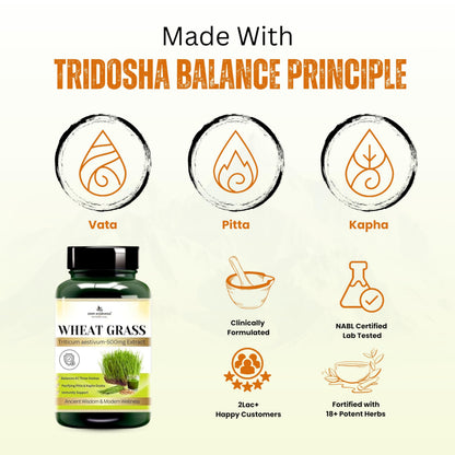 Deep Ayurveda Wheat Grass Vegan Capsules