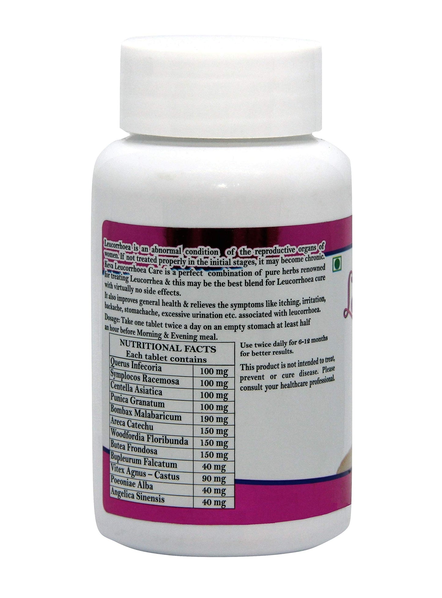 Keva Leucorrhea Care Tablets (60 Tablets)- image 4