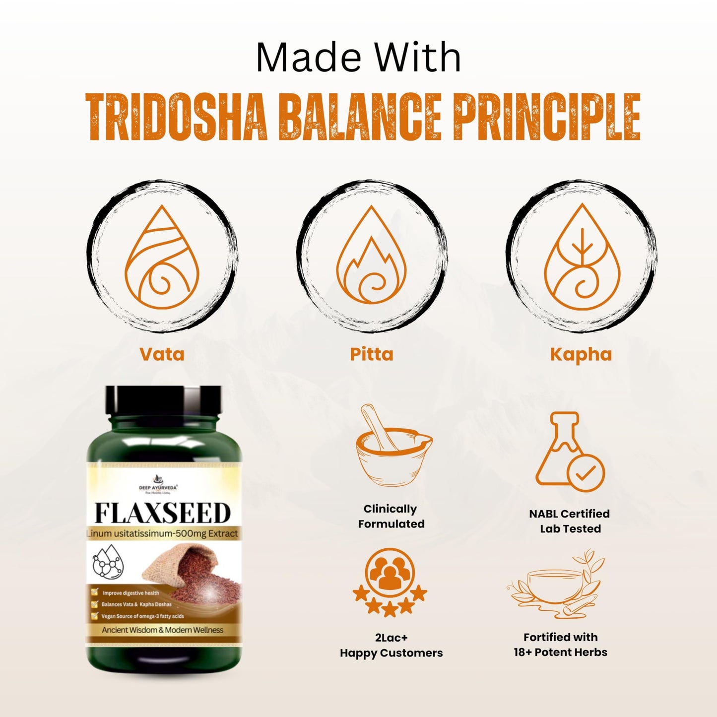 Deep Ayurveda Flex Seed Vegan Capsules