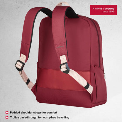 WENGER, Motion, 15.6 Inches Laptop Backpack, 20 liters, Digital Red, 612546| Business Travel Bag, Swiss Designed
