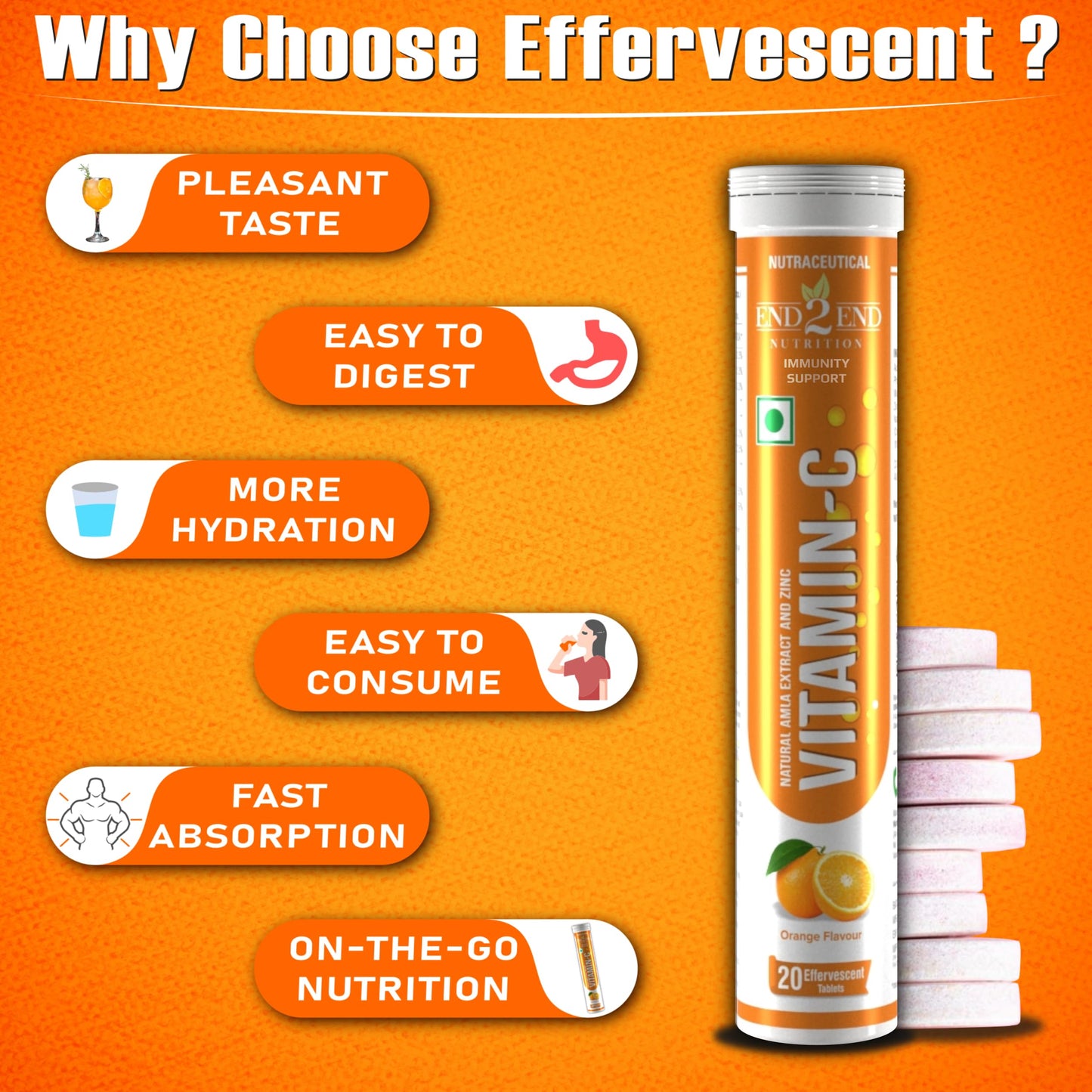 End2End Nutrition Vitamin C Natural Amla Extract with Zinc for Immunity- image 3