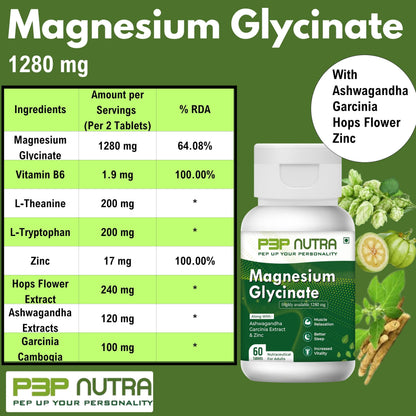 Magnesium Glycinate 60 Tablets