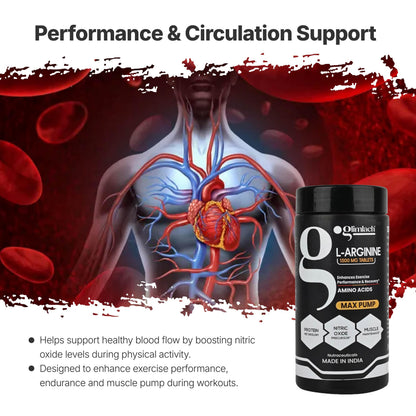 GLIMLACH L Arginine 1500mg Tablets | Dietary Supplement for Men and Women | High-Potency Amino Acid | Easy-to-Take Tablets for Daily Health, Nutrition, Energy, and Wellness | 120 Tablets