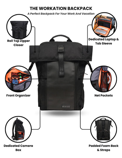 CarryPro HOBO25 V3.0 (Black), Everyday Workation Laptop Backpack(16 inc- image 6