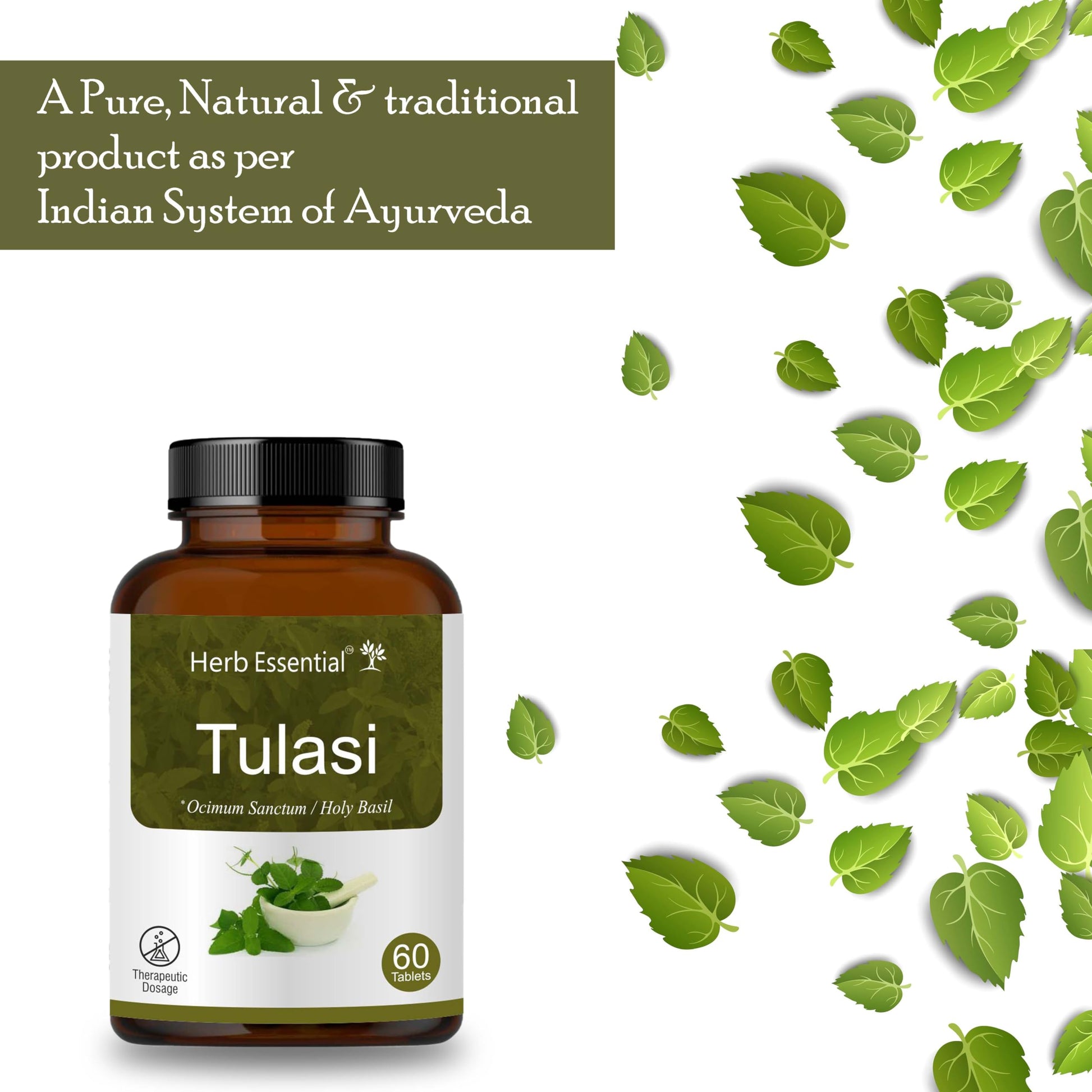 Herb Essential Tulsi Tablet, 500 Mg, 60 Tablets | Respiratory Wellness- image 5