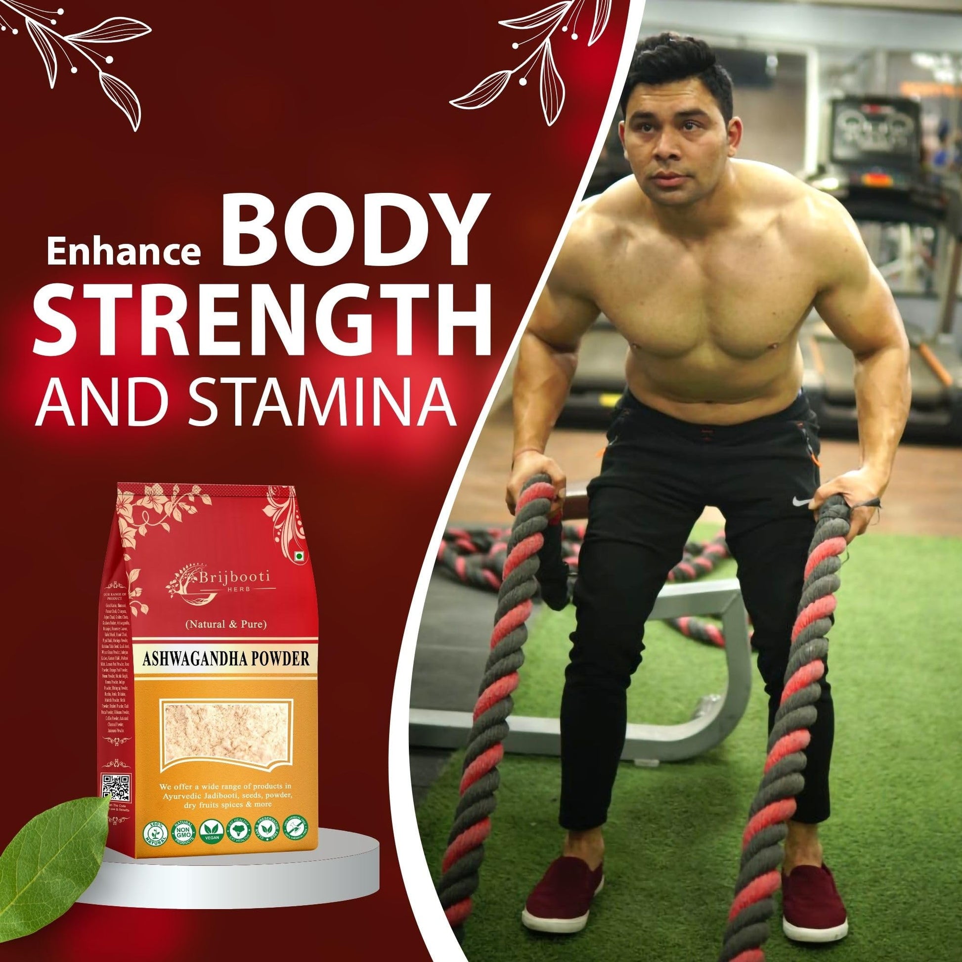 BIRJU MAHAVIR 400 Gr Ashwagandha Root Powder - Withania Somnifera, Natu- image 6