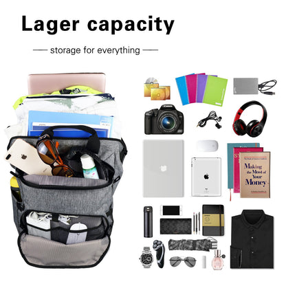 Hap Tim Laptop Backpack 15.6/14/13.3 Inch Laptop Bag Travel Backpack for Women/Men Waterproof School Computer Bag Large Capacity Bookbag for College/Travel/Business (7651US-G)