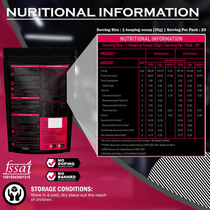 Nakpro HYDRO Whey Protein Hydrolyzed | 25.4g Protein, 5.8g BCAA | 1Kg M- image 7