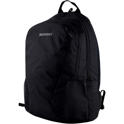Wildcraft 2 3 Compartment Laptop Backpack with Rain Cover (Black)