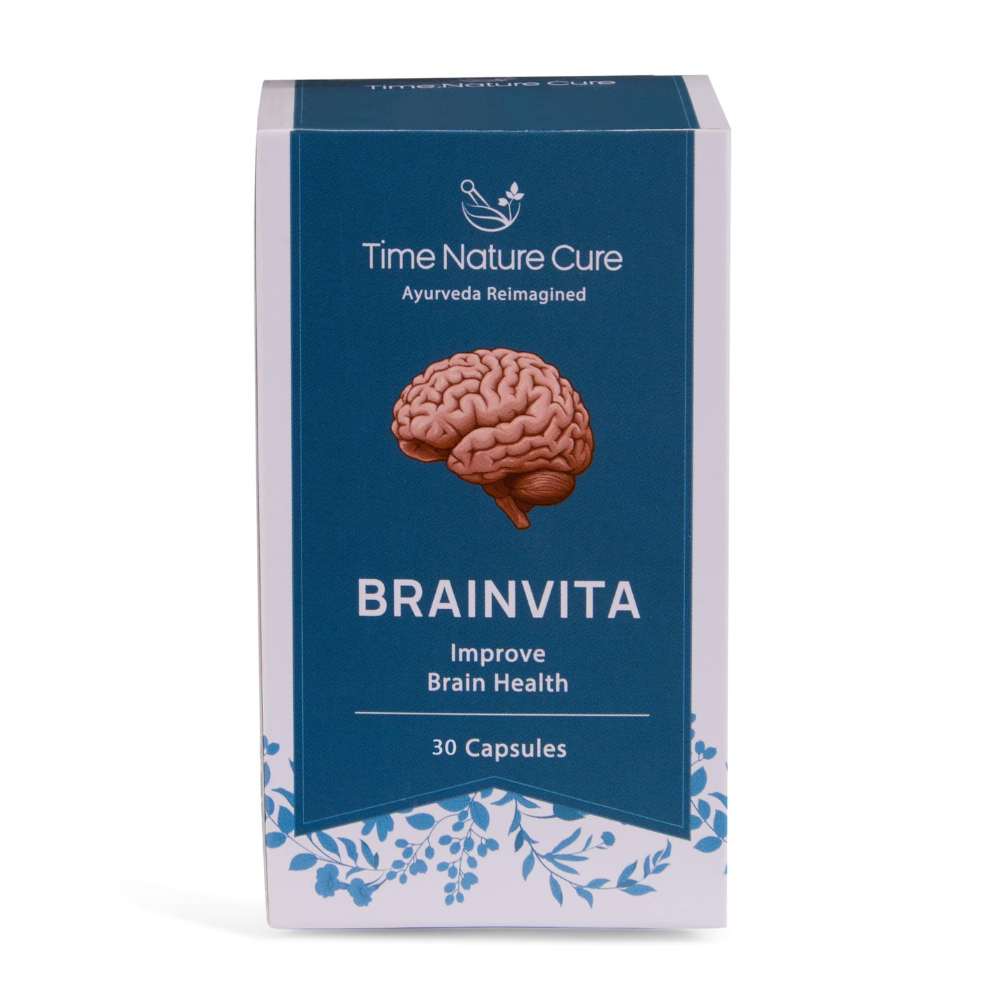 Time Nature Cure Brainvita Capsules | Ayurvedic Brain Health Care Capsules For Memory, Stress Relief & Sleep Support | 30 Capsules