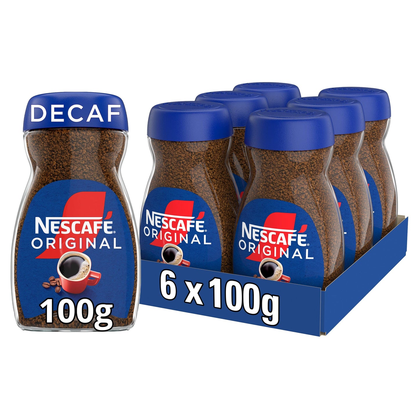 Nescafe Original Decaff, 100G, Instant, Glass Bottle