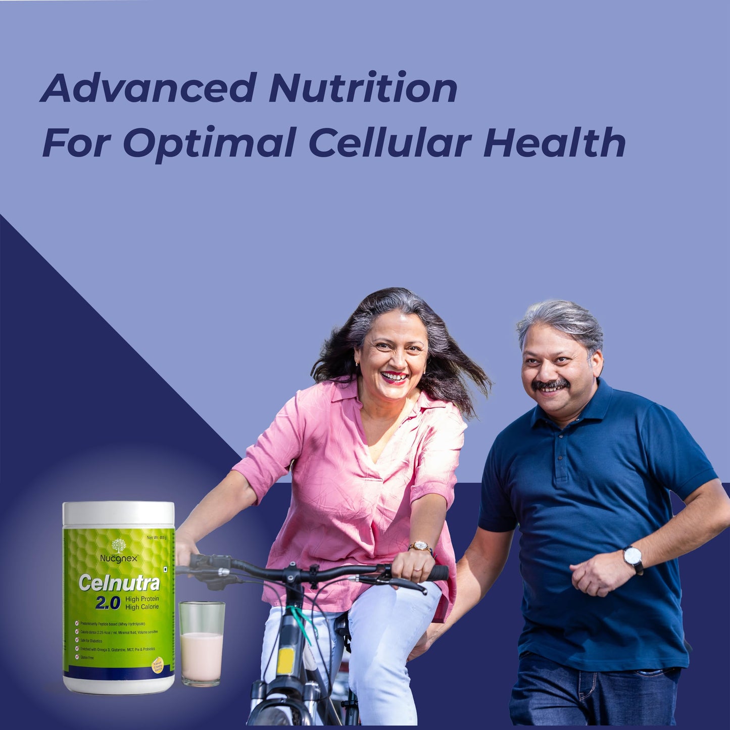 Nucgnex Celnutra 2.0 Advanced Recovery Nutrition Powder | High-Calorie Nutritional Drink for Faster Recovery | High Protein with MCT | With Probiotics | 400g