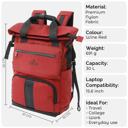 THE CLOWNFISH Chromepack Travel Laptop Backpack for Men and Women | Fit- image 7