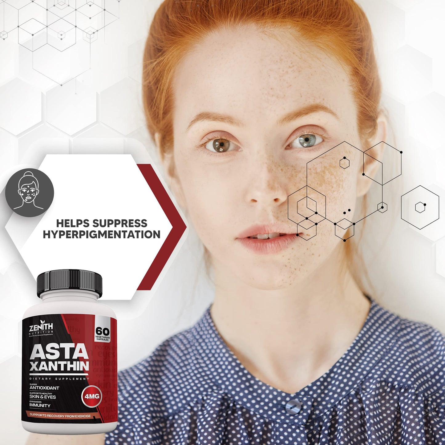 Zenith Nutrition Astaxanthin 4mg 60 capsules | Super Antioxidant | Supports Healthy Skin & Eyes | Enhances immunity